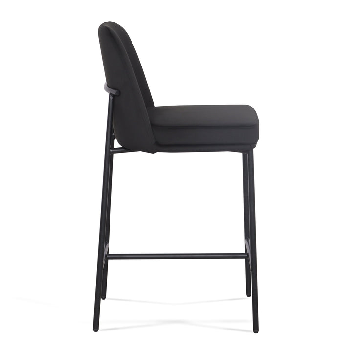 Sydney Black Performance Velvet Counter Stool - Set of 2