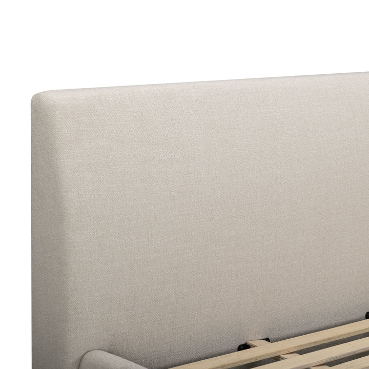 Rayne Cream Textured Fabric Bed - King