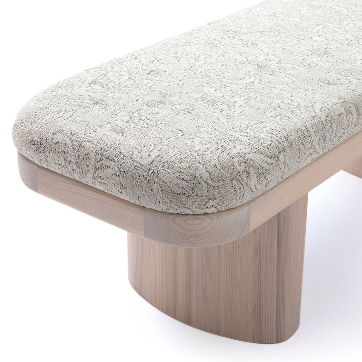 Ollie Upholstered Bench (48"-57") - Neutral Floral / 48"