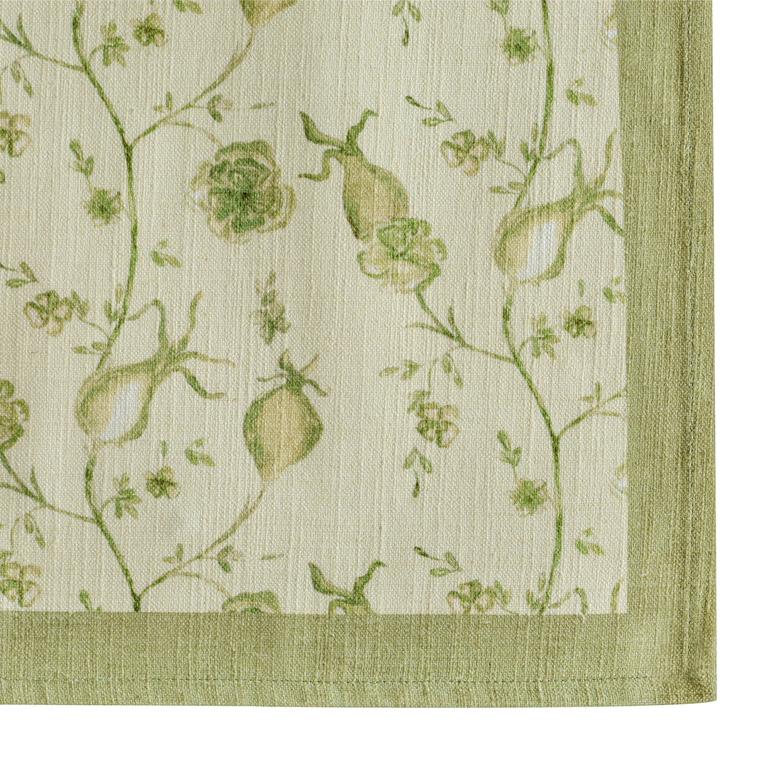Dolce Olive Green Natural Cotton Napkins - Set of 4