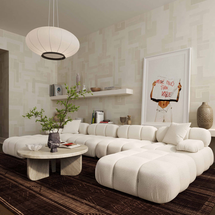 Calliope 6-piece Performance Modular U-Sectional - Cream