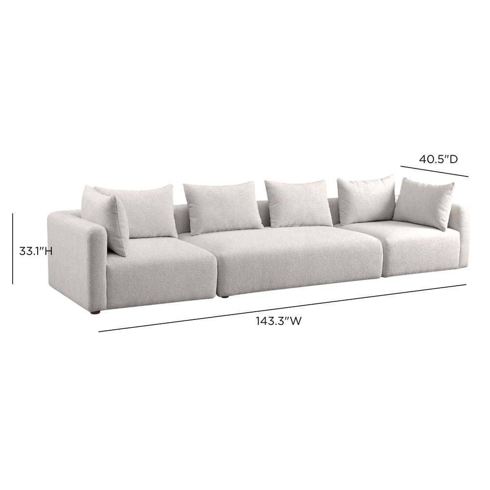 Hangover Modular Sofa (112"-145") - Ivory / 145"