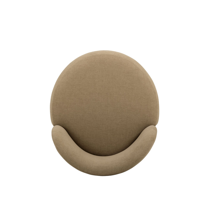 Persa Round Back Light Brown Performance Chenille Dining Chair
