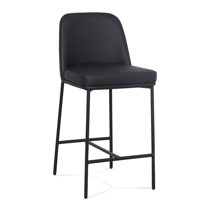 Sydney Black Performance Vegan Leather Counter Stool - Set of 2