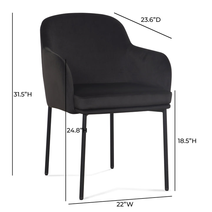 Sydney Performance Velvet Armchair - Set of 2