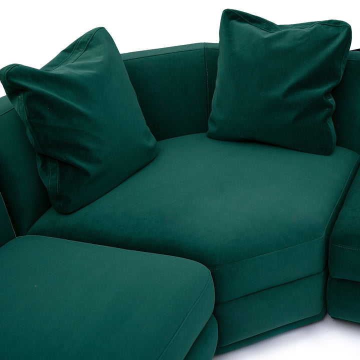 Perry 8-Piece Modular Large U-Sectional - Deep Green
