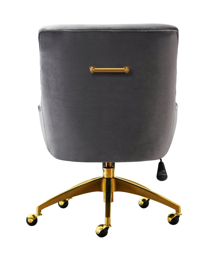 Beatrix Performance Velvet Office Swivel Chair - Grey