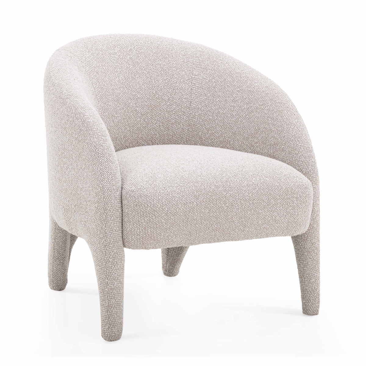 Kris Warm Grey Performance Boucle Accent Chair