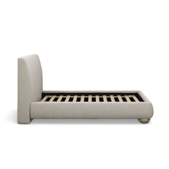 Rayne Cream Textured Fabric Bed - Queen