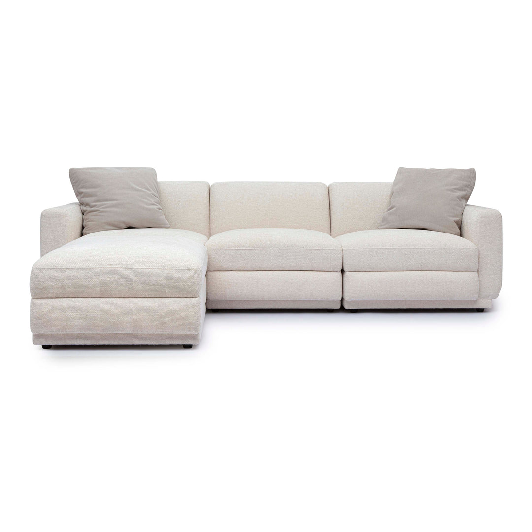 Perry 4-Piece Cream Performance Chenille Modular Sectional