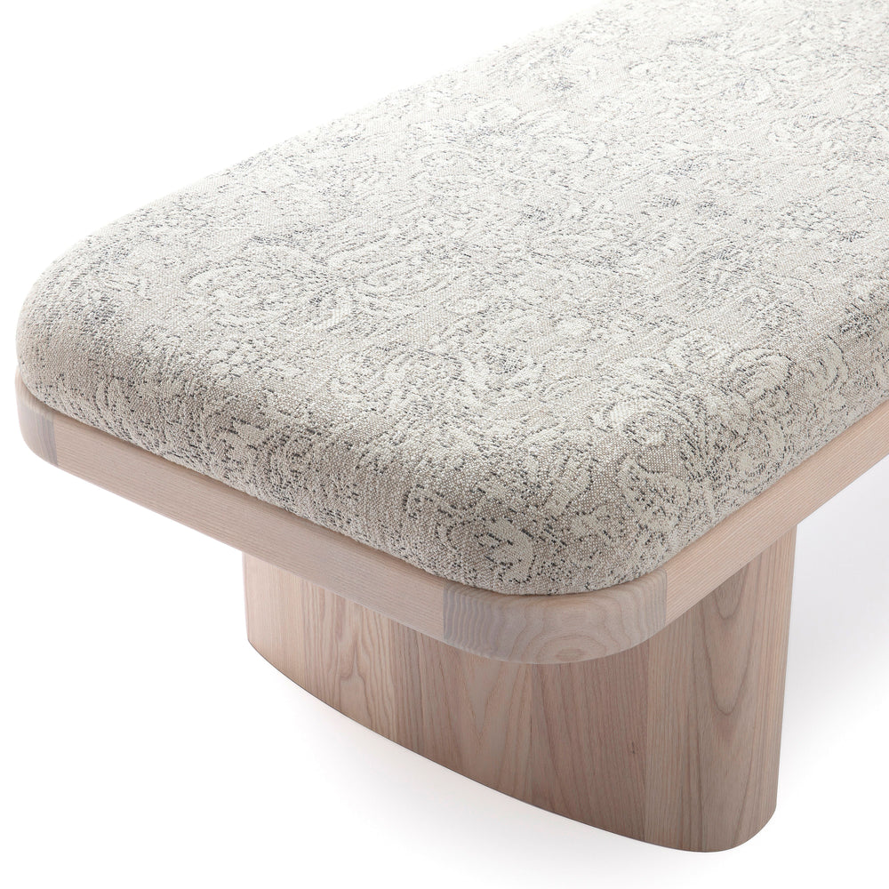 Ollie Upholstered Bench (48"-57") - Neutral Floral / 57"