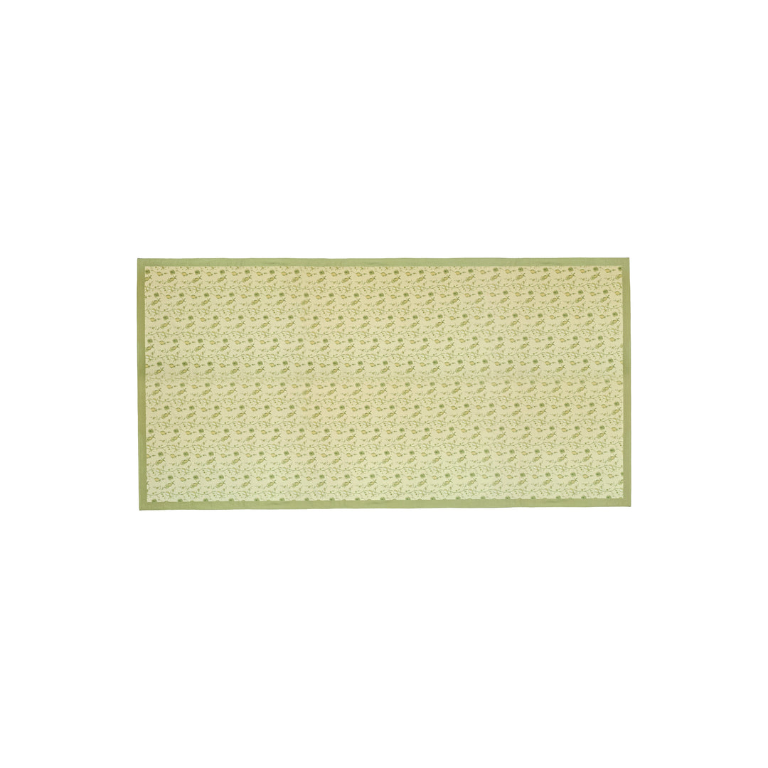 Dolce Olive Green Natural Cotton Table Cloth - 70" x 140"