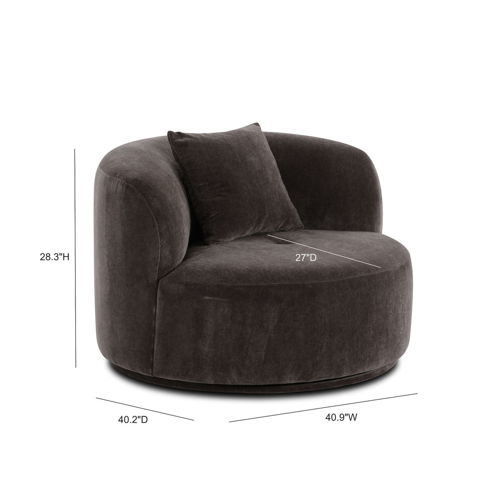 Fickle Swivel Accent Chair - Storm Grey