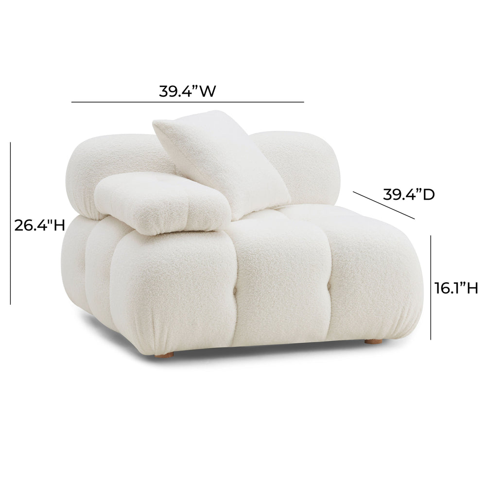 Calliope Performance Vegan Shearling Modular Corner Chair