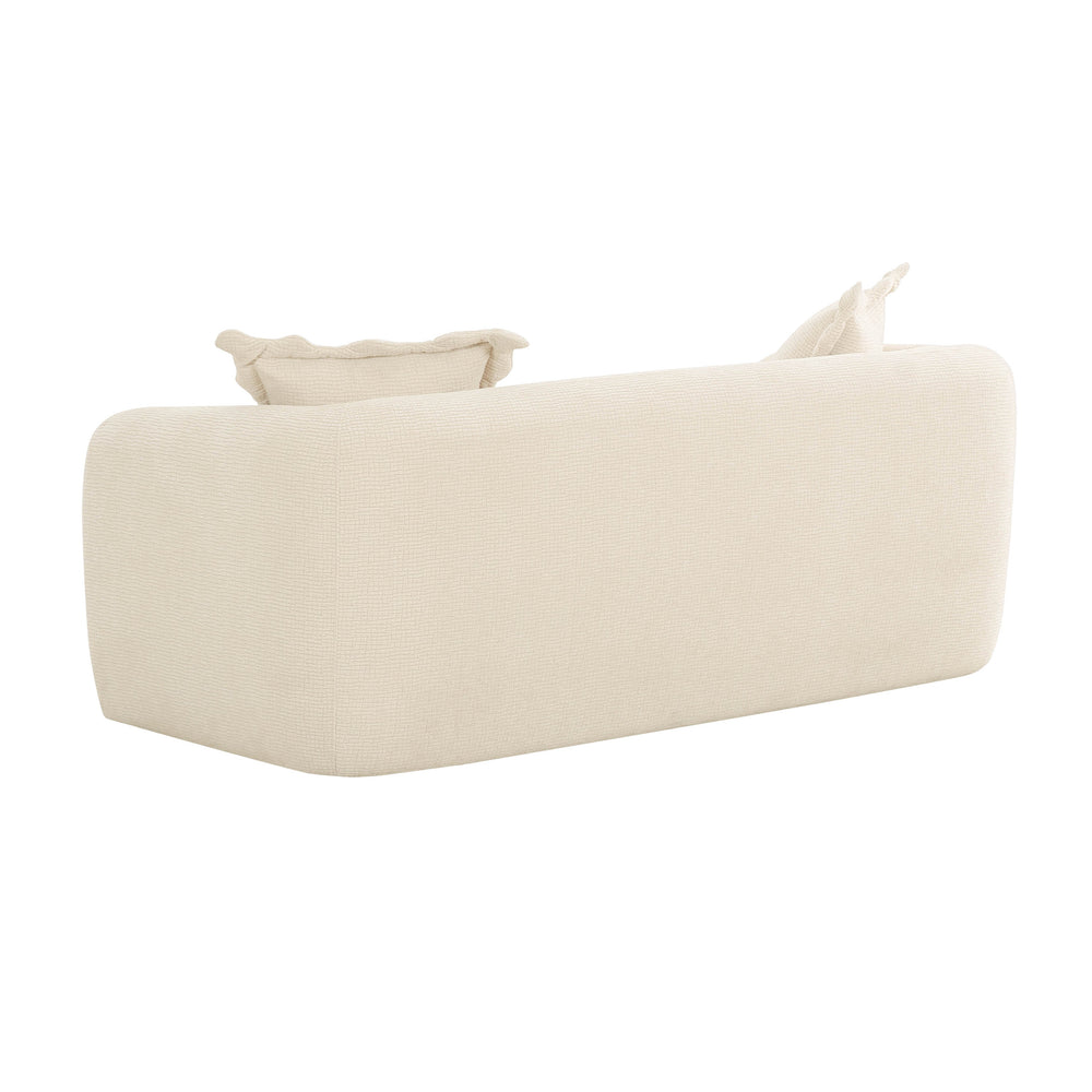 Lou 71.5" Sandstone Textured Fabric Loveseat
