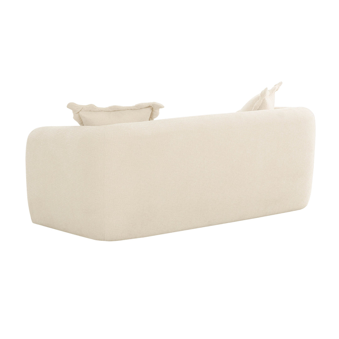 Lou 71.5" Sandstone Textured Fabric Loveseat