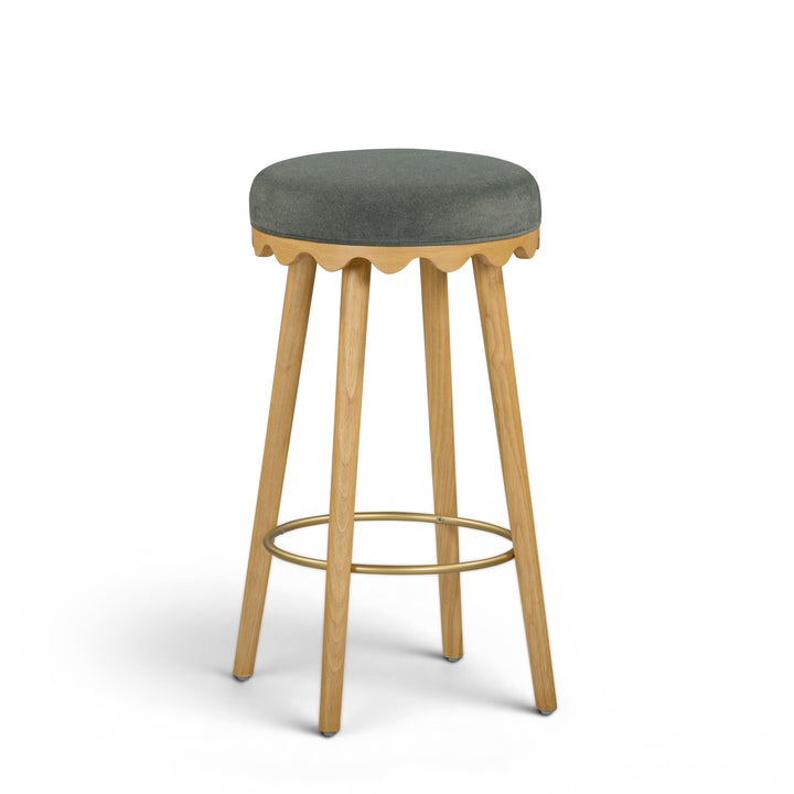 Oodle Performance Vegan Mohair Bar and Counter Stool