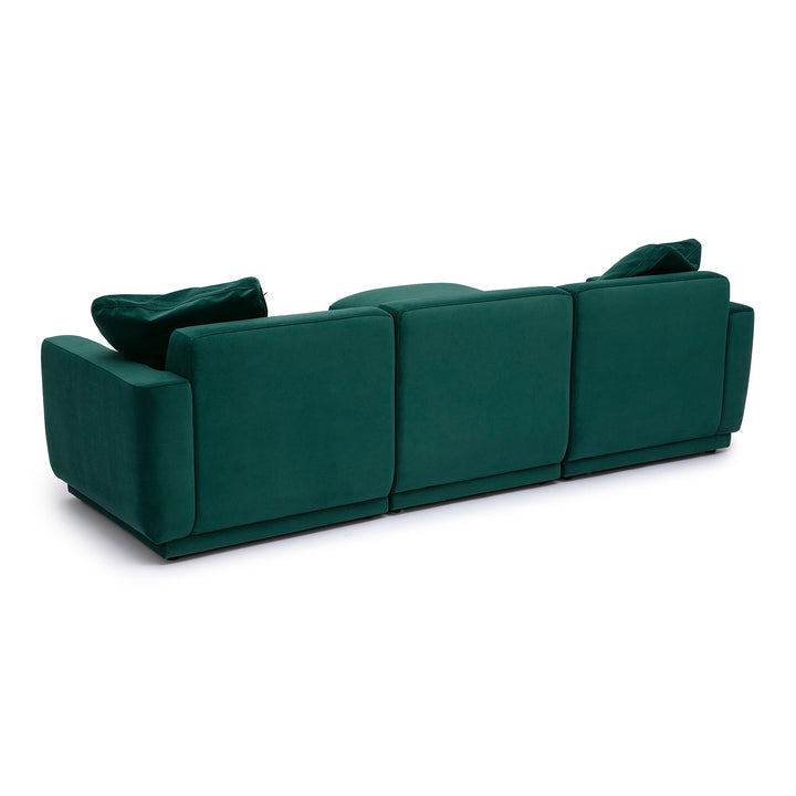 Perry 4-Piece Modular Sectional - Deep Green