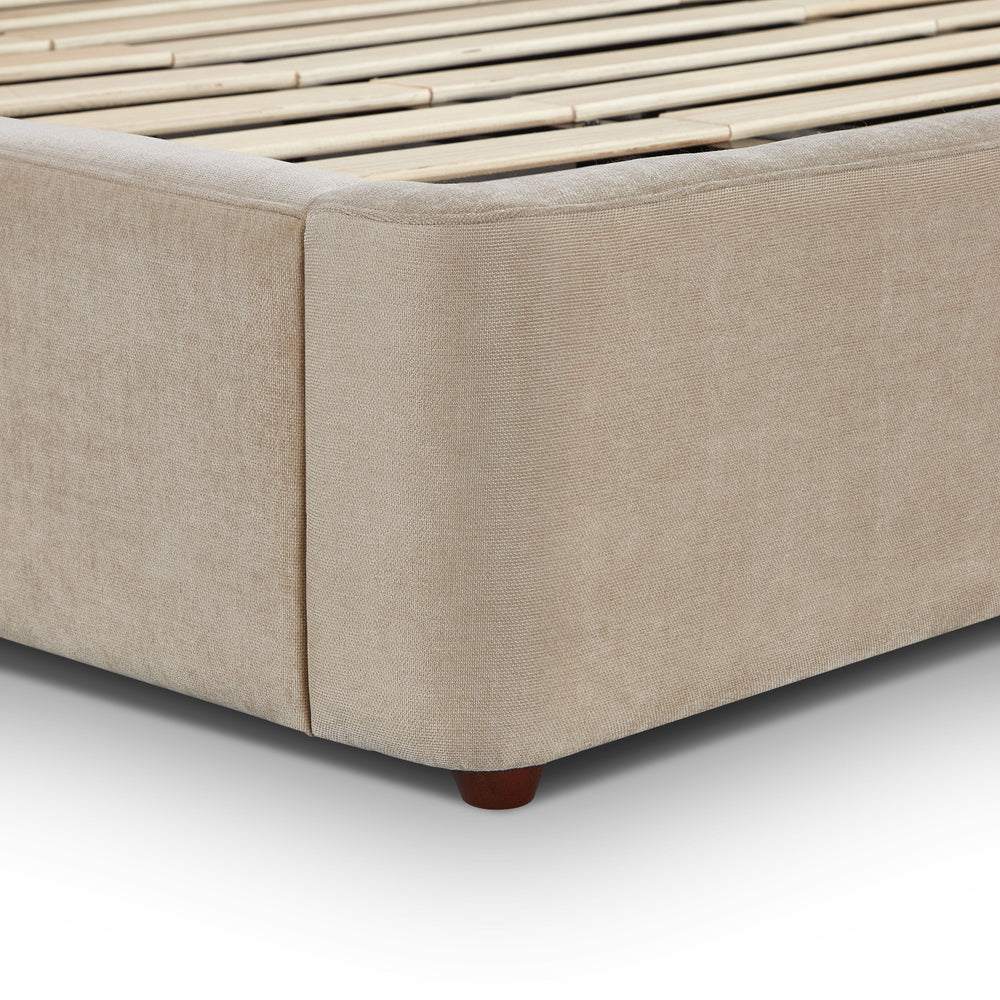 Leah Taupe Performance Chenille Bed - King