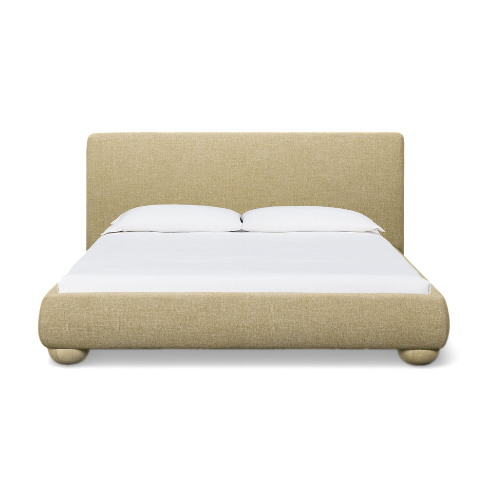Rayne Honey Textured Fabric Bed - King