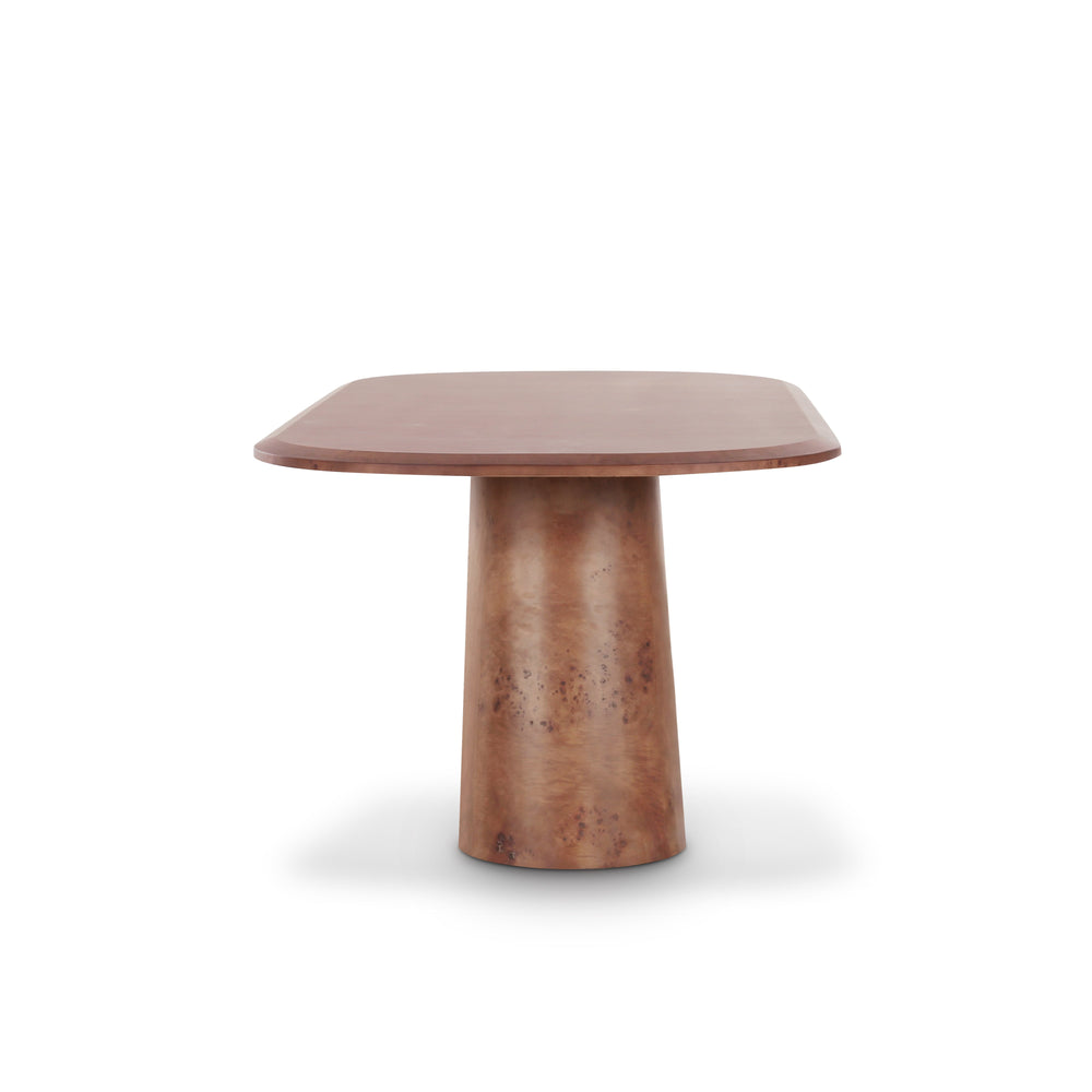 Gladyss 87" Burl Oval Dining Table