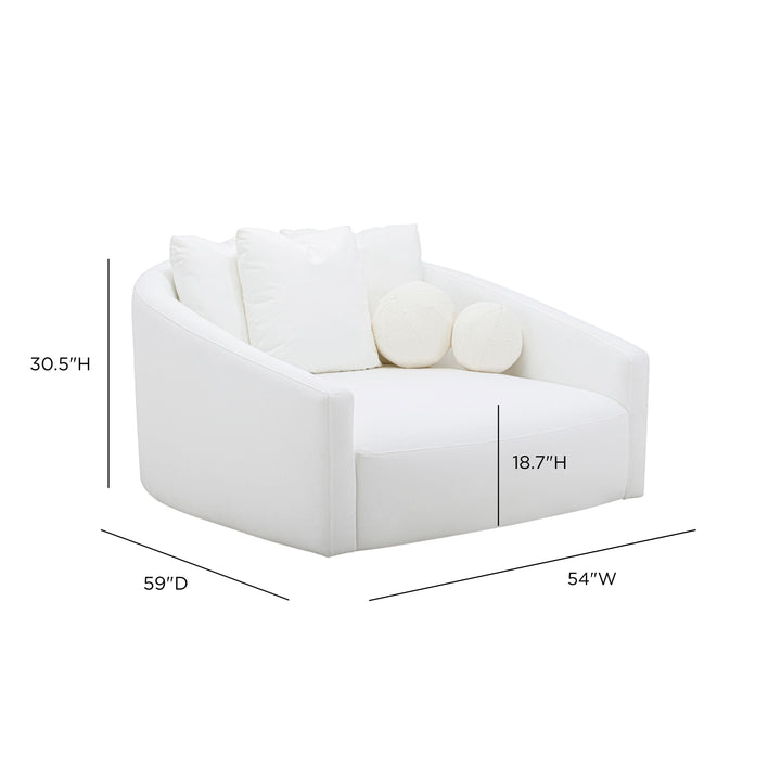 Hanim 54" Pearl Performance Fabric Daybed