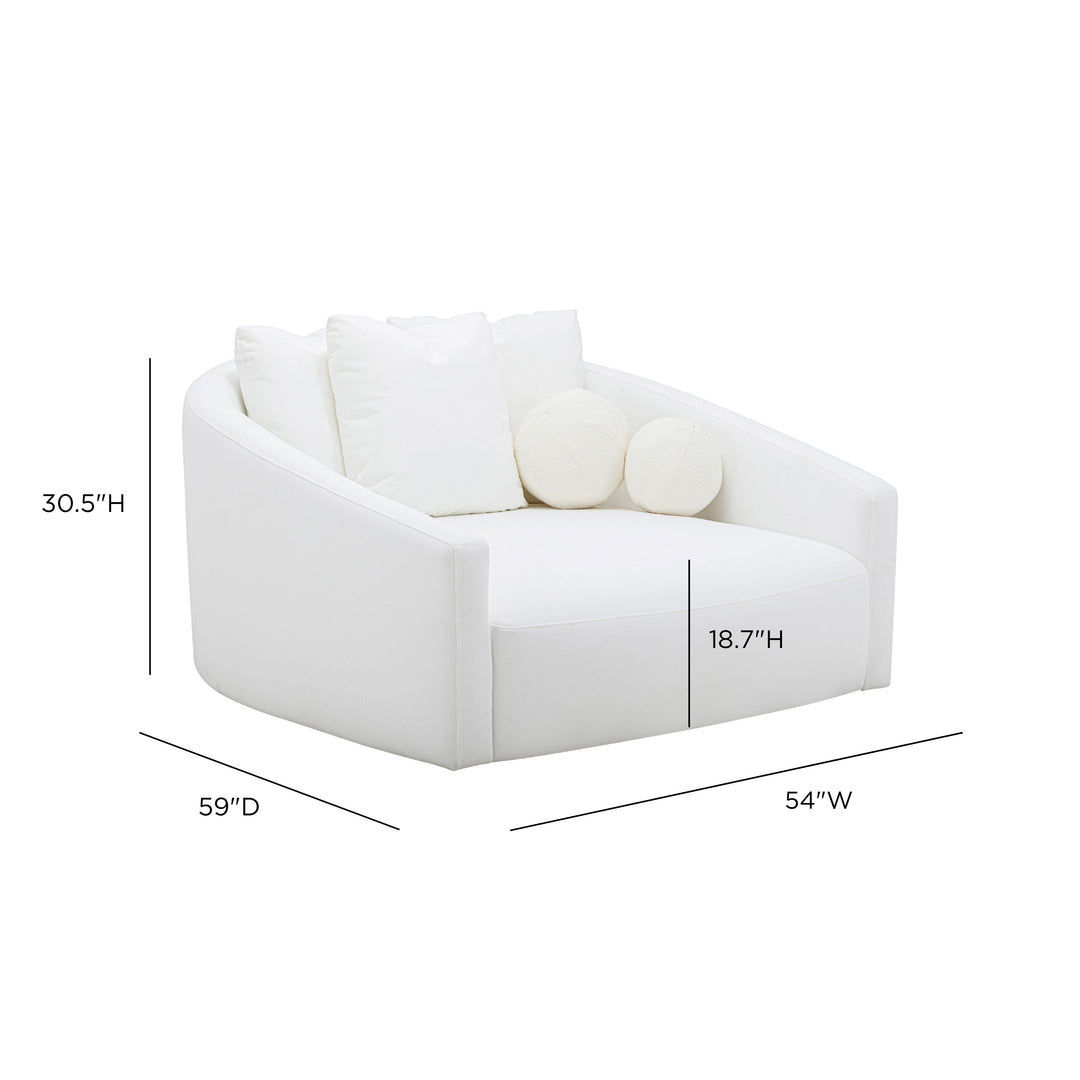 Hanim 54" Pearl Performance Fabric Daybed
