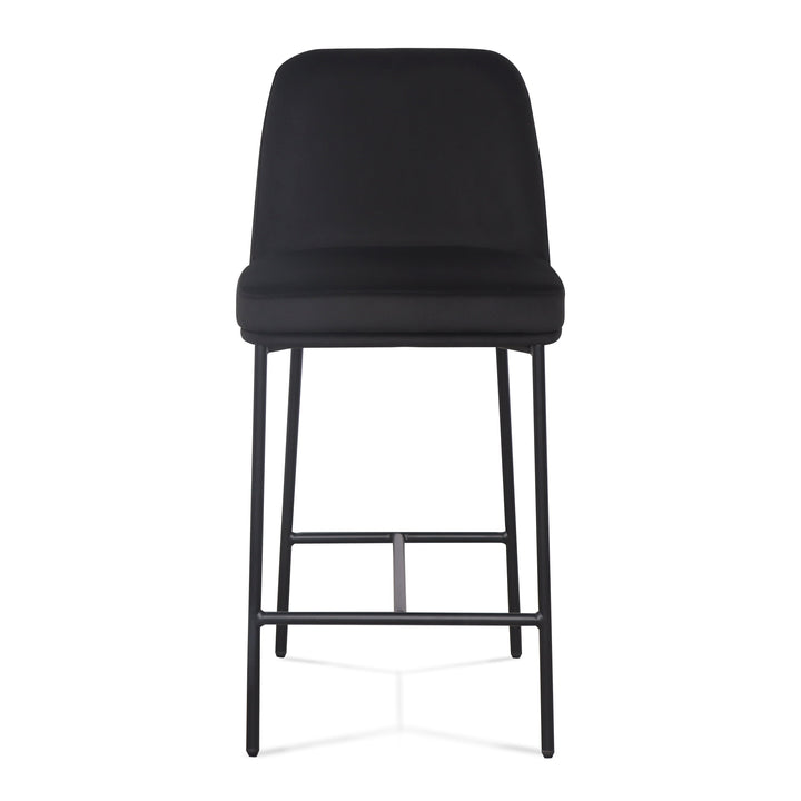 Sydney Black Performance Velvet Counter Stool - Set of 2