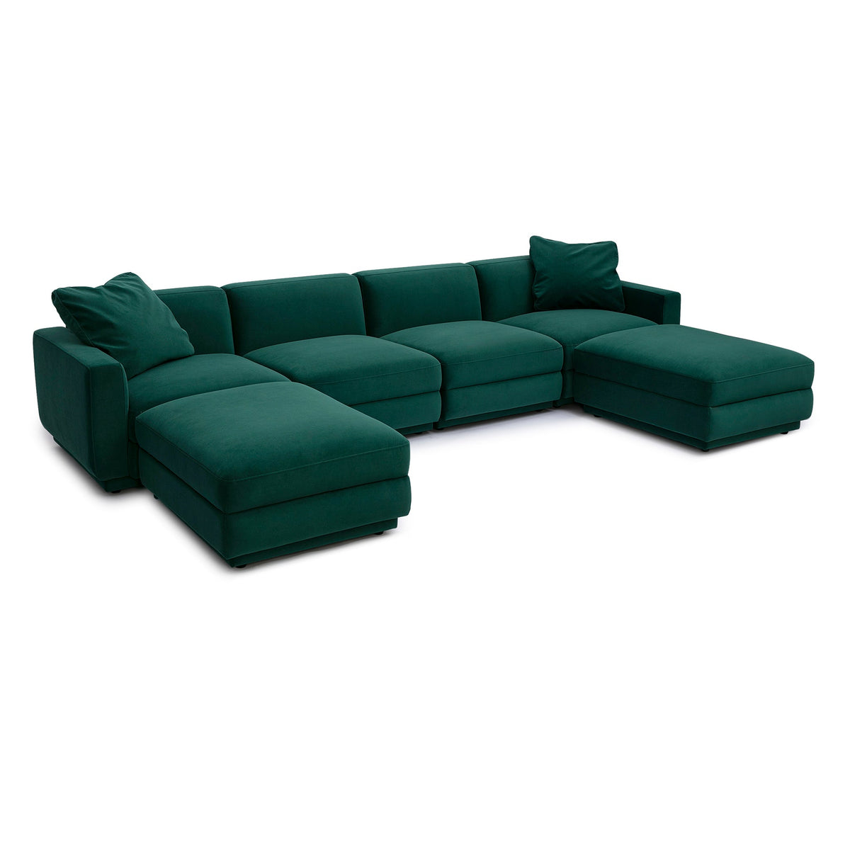 Perry 6-Piece Modular U-Sectional - Deep Green