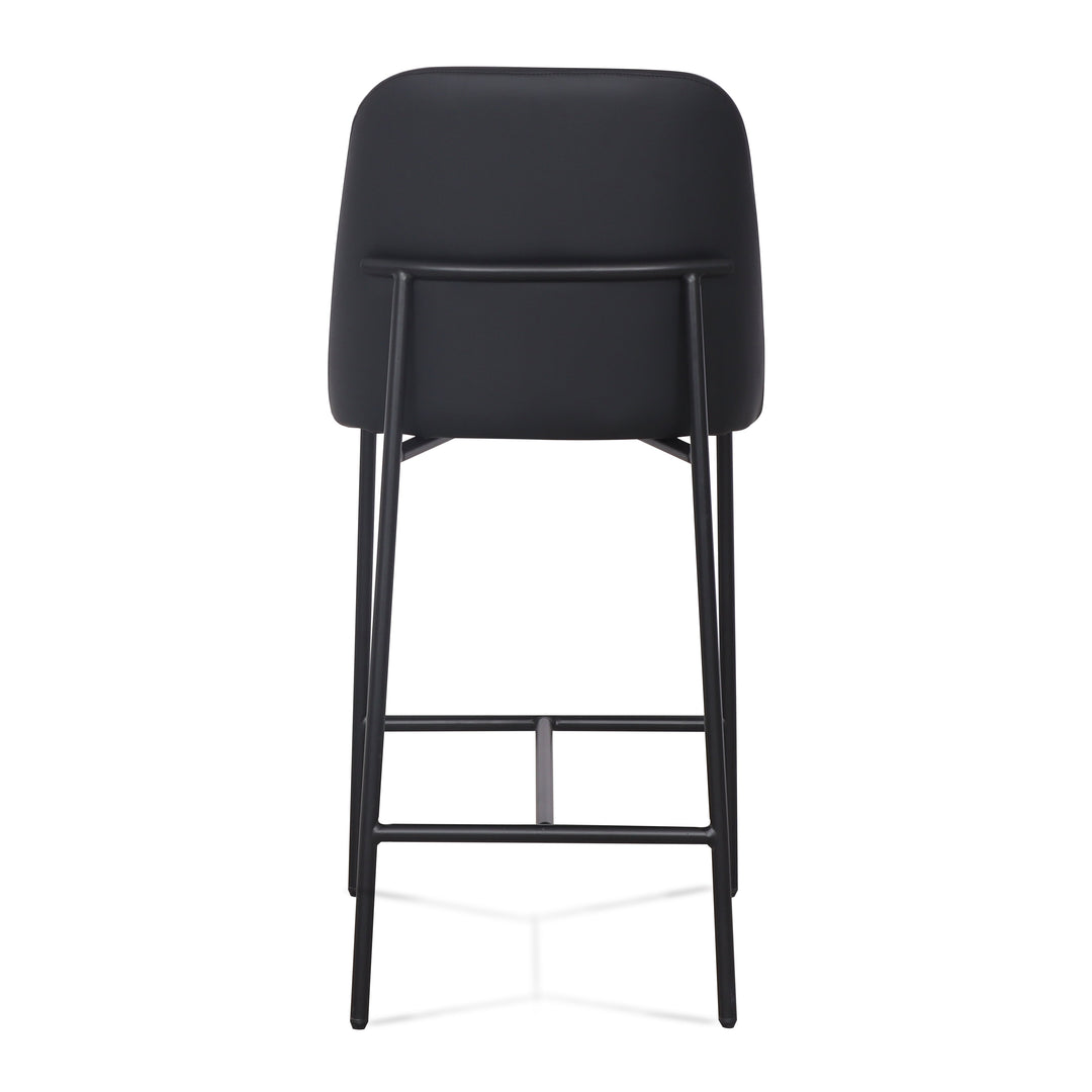 Sydney Black Performance Vegan Leather Counter Stool - Set of 2