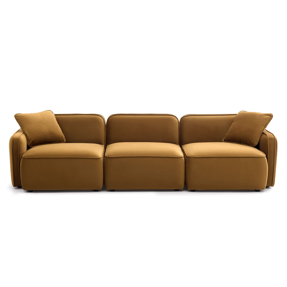 Travie 112" Modular Sofa - Honey