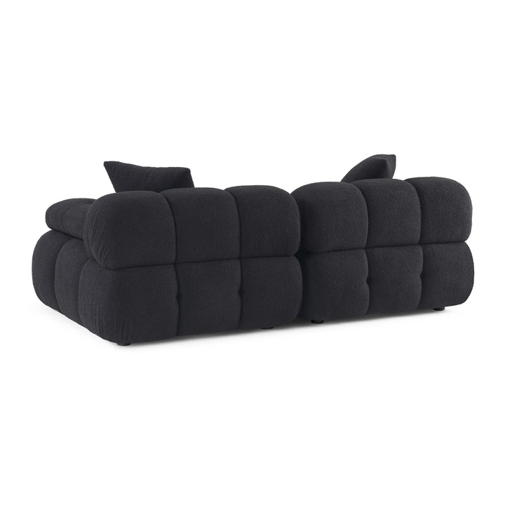 Calliope 79" Black Performance Fabric Modular Loveseat