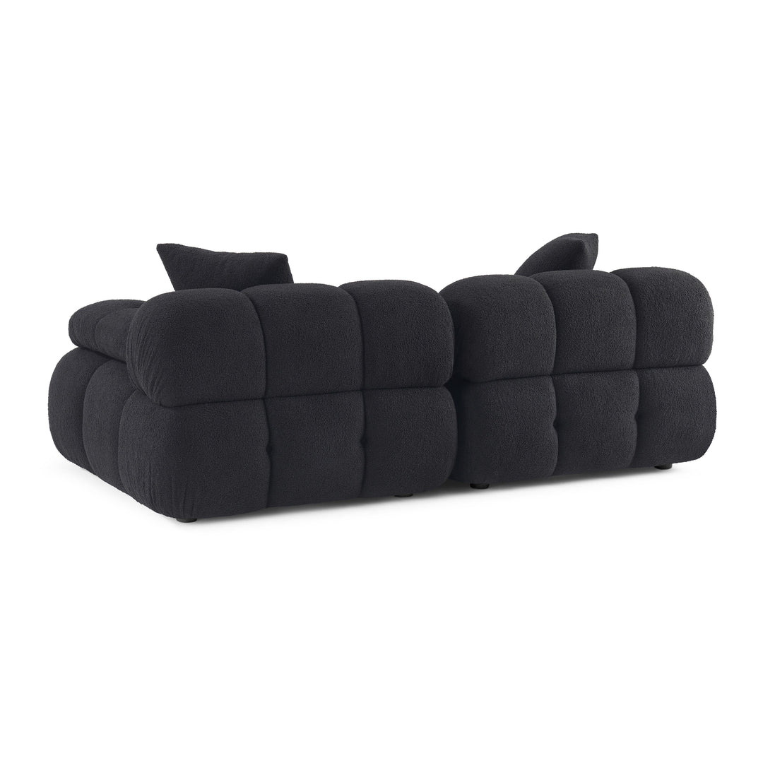 Calliope 79" Black Performance Fabric Modular Loveseat