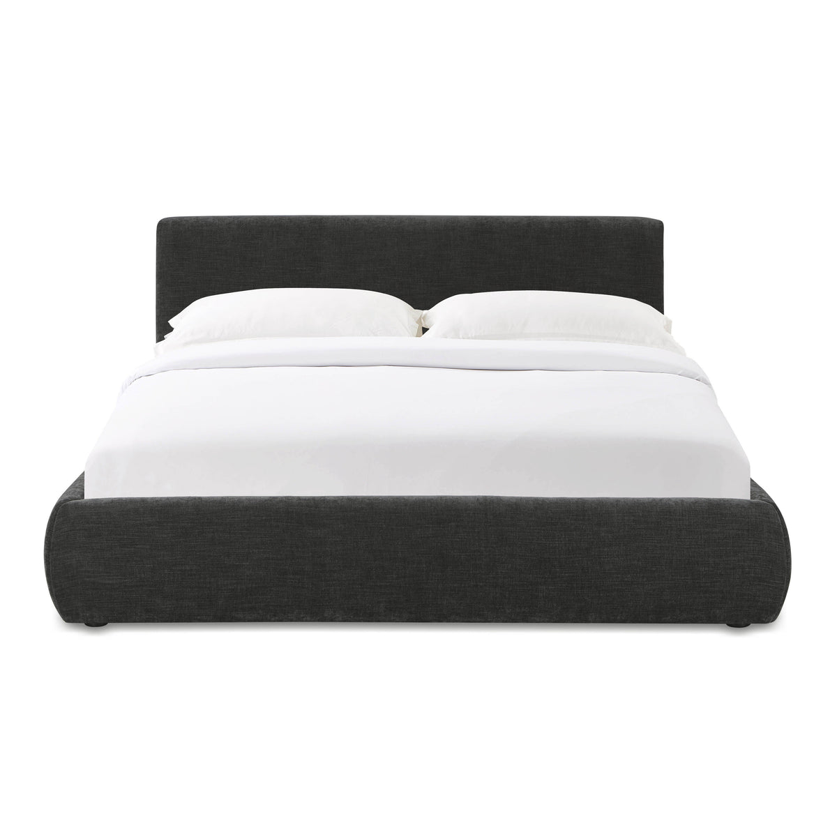 Isla Charcoal Textured Performance Velvet Bed - Queen