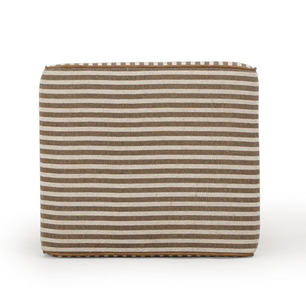 Byron Square Cotton Jute Ottoman