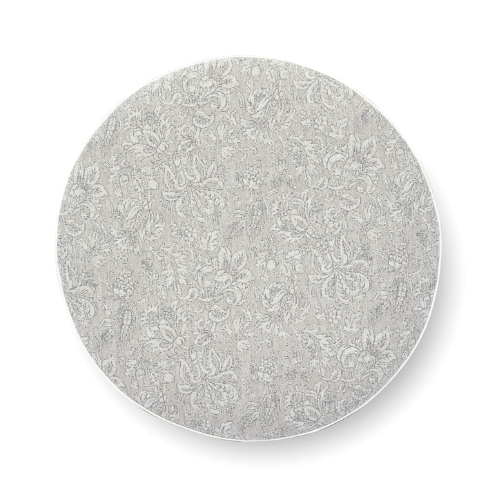 Tassy Tasseled Round Ottoman
