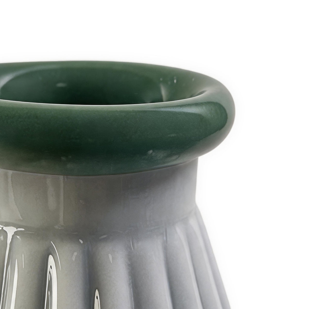 Shell Seafoam Green Glass Vase