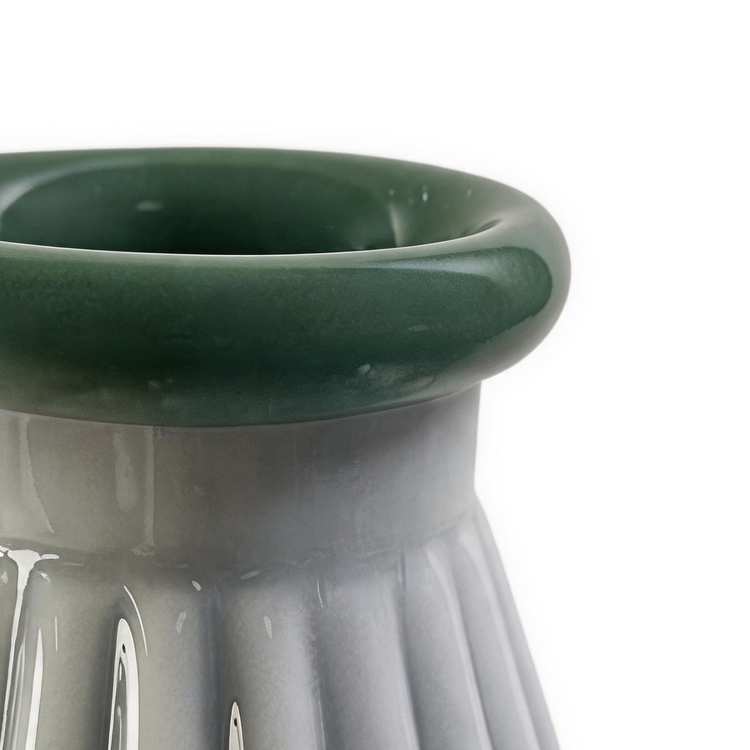 Shell Seafoam Green Glass Vase