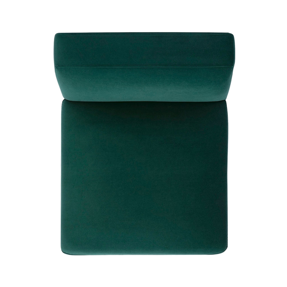 Perry Modular Armless Chair - Deep Green