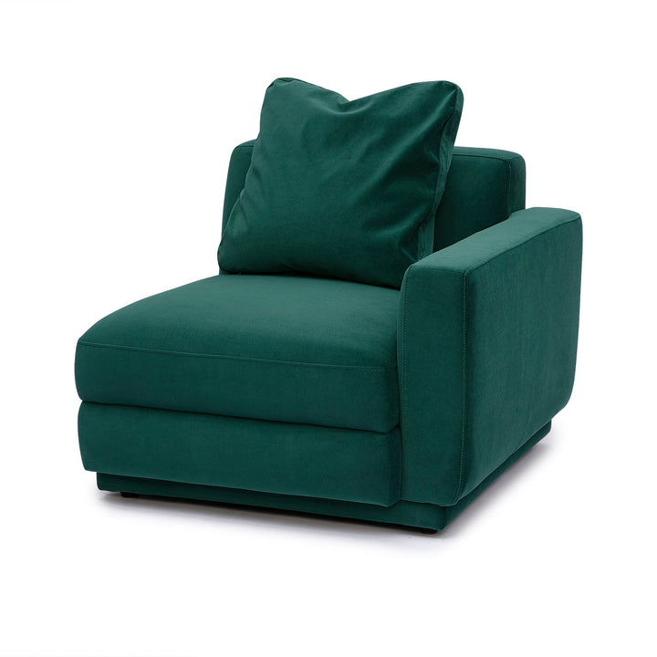 Perry Modular Corner Chair - Deep Green / RAF