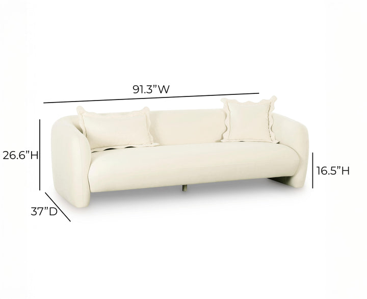 Lou 91" Performance Velvet Sofa