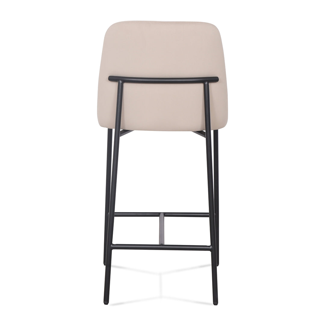 Sydney Taupe Performance Velvet Counter Stool - Set of 2