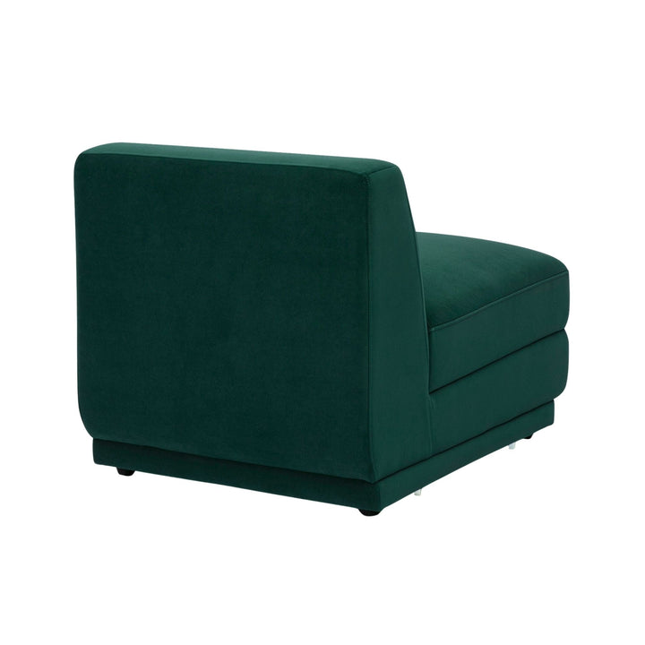 Perry Modular Armless Chair - Deep Green