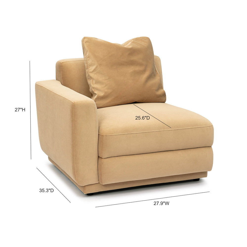 Perry Modular Corner Chair - Tan / LAF