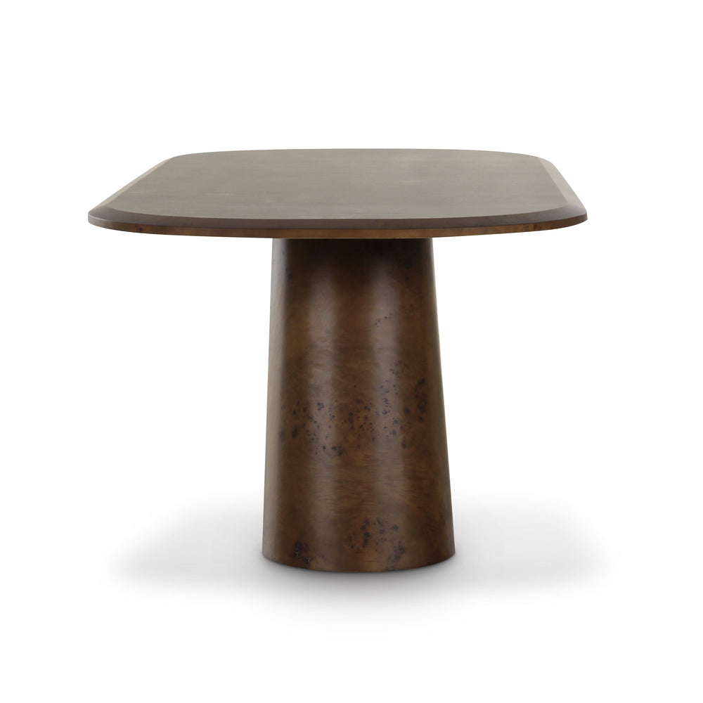 Gladyss 87" Burl Oval Dining Table