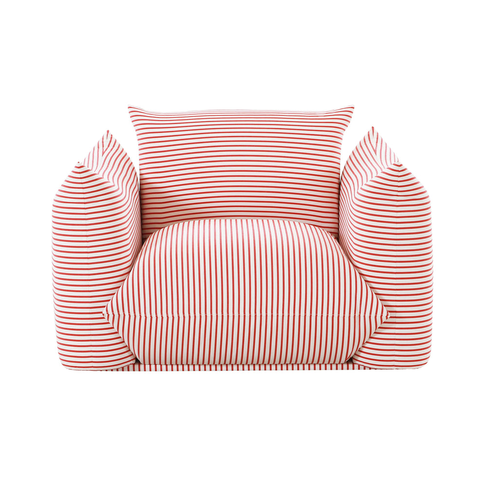 Saint Tropez Stuffed Indoor/Outdoor Armchair - Red