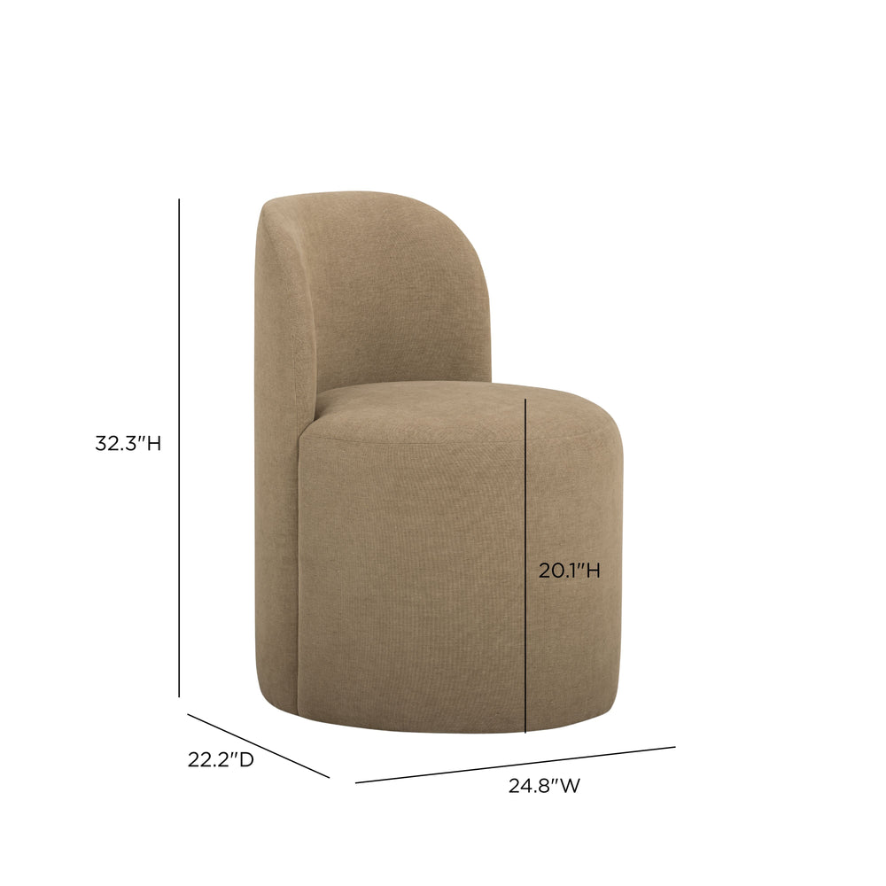 Persa Round Back Performance Chenille Dining Chair