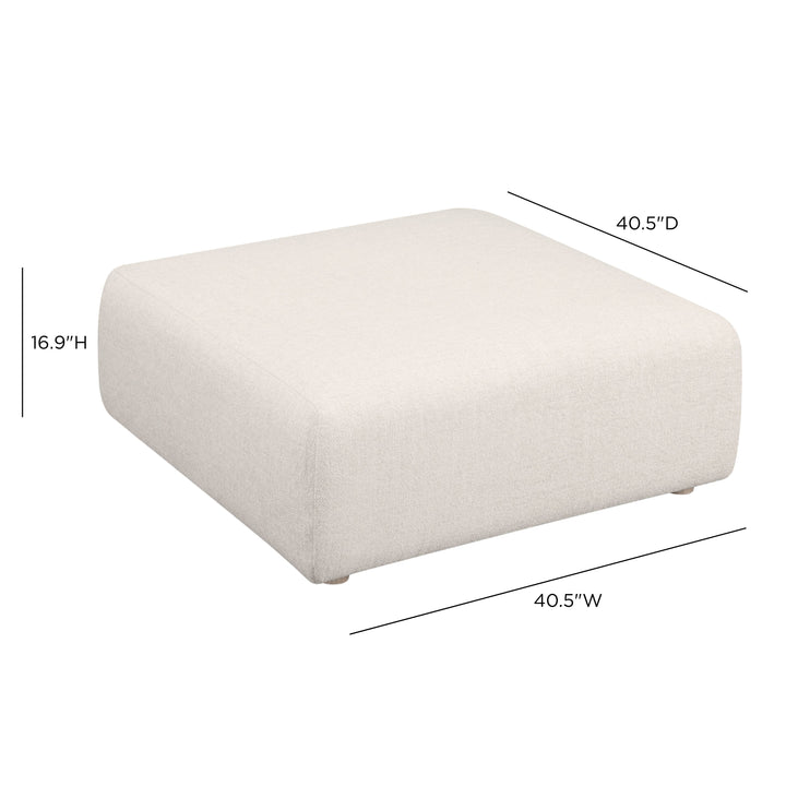 Hangover Ottoman - Ivory