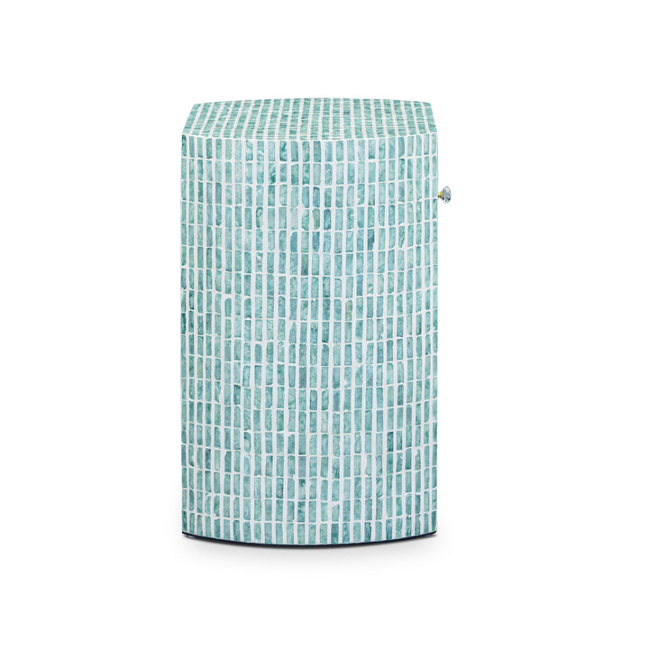 Prim 20" Blue Capiz Shell Nightstand