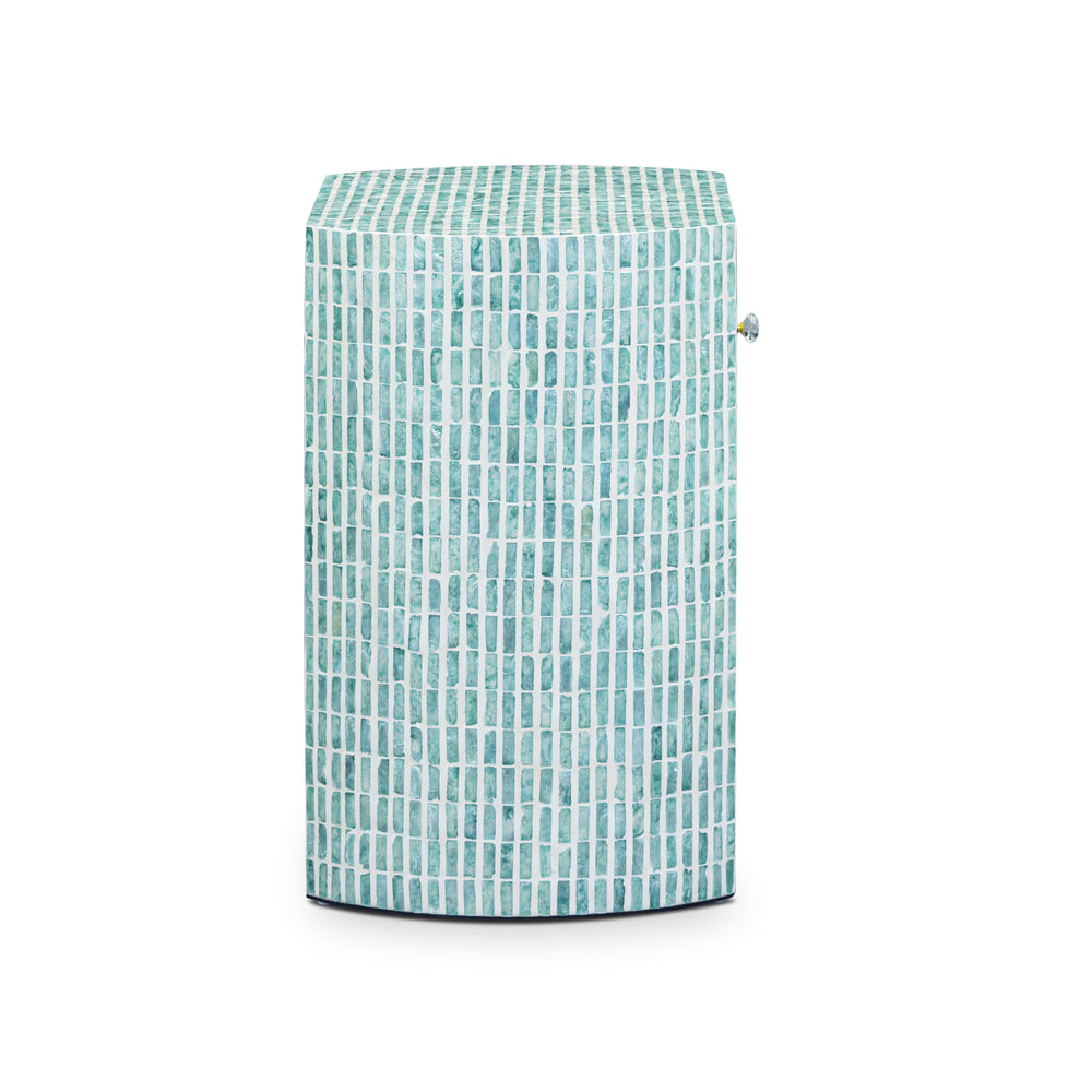 Prim 20" Blue Capiz Shell Nightstand